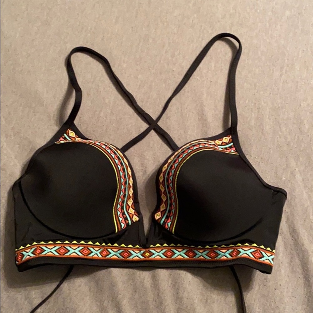 black push up bikini top